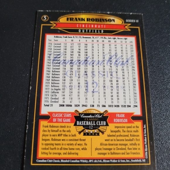 FRANK ROBINSON CINCINNATI REDS AUTOGRAPH - Picture 8 of 11